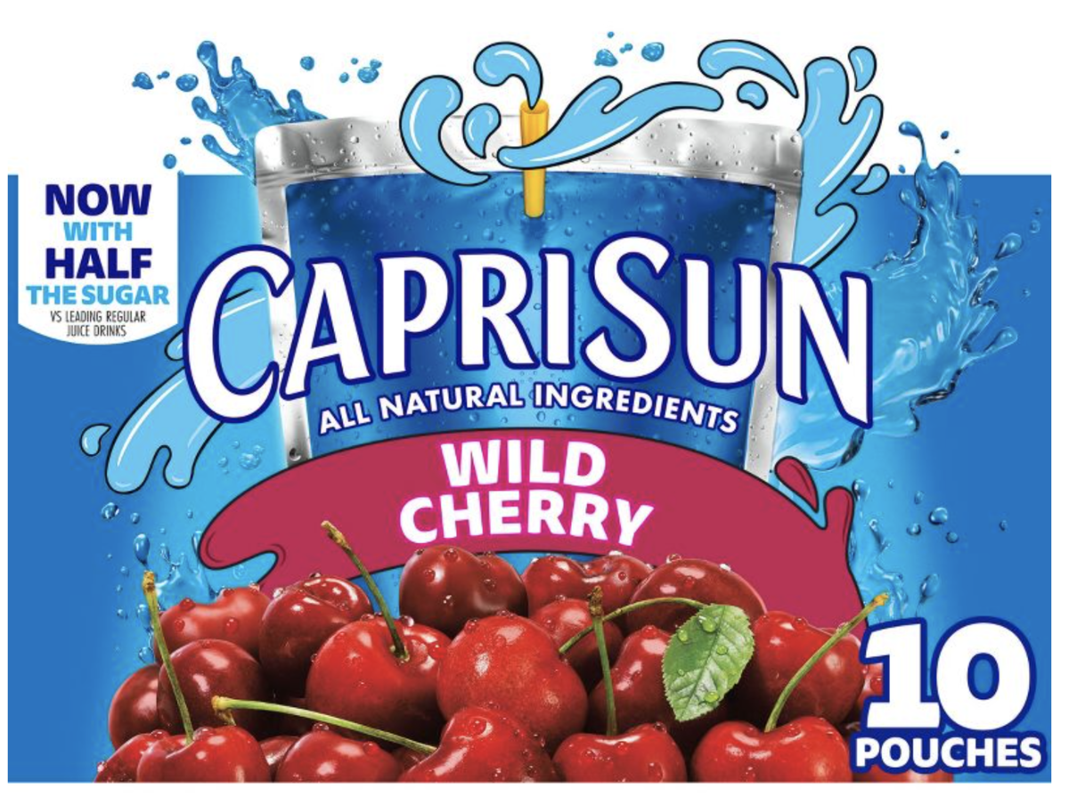 Capri Sun Wild Cherry Flavored Juice Drink Blend Pouches