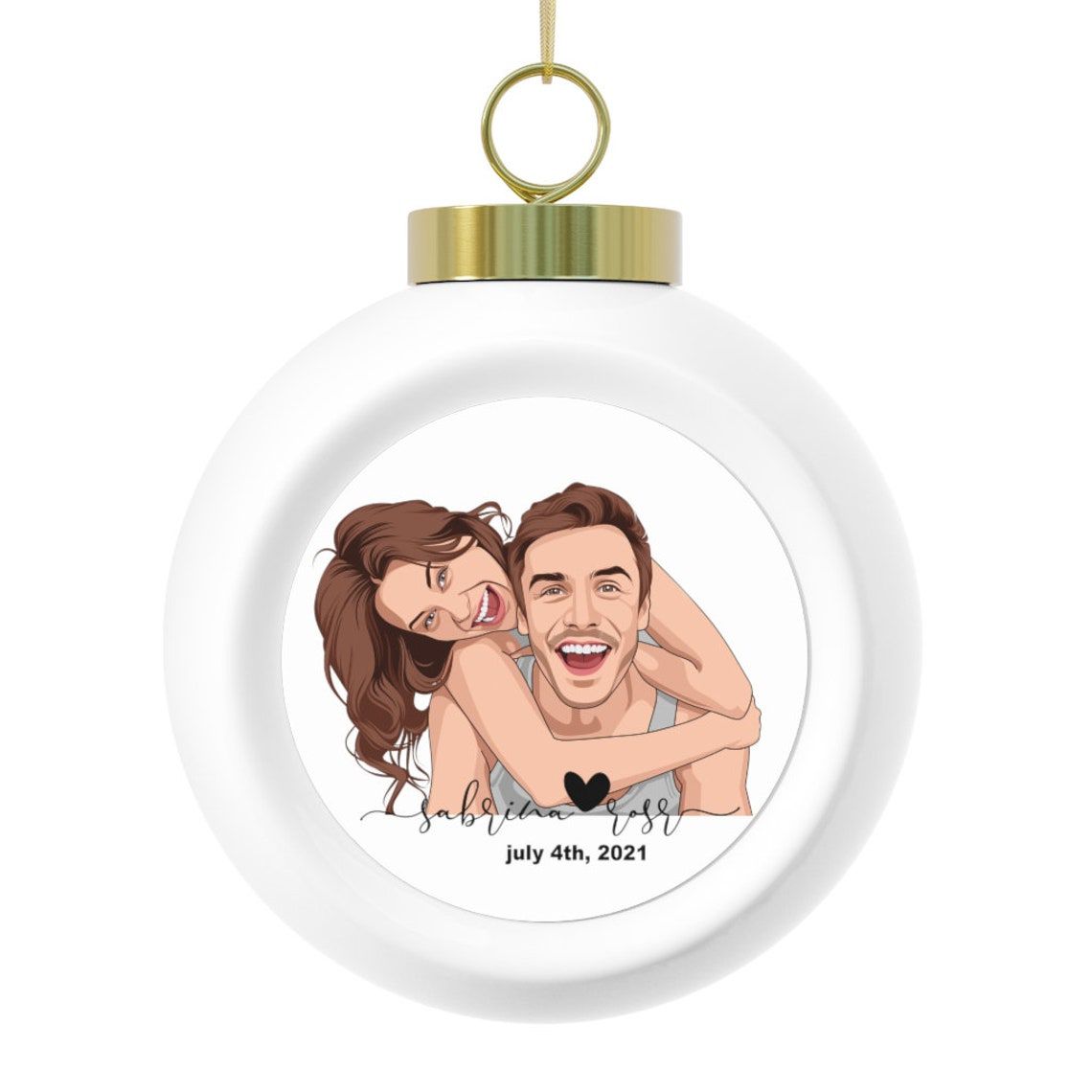 Christmas Ball Ornament Portrait