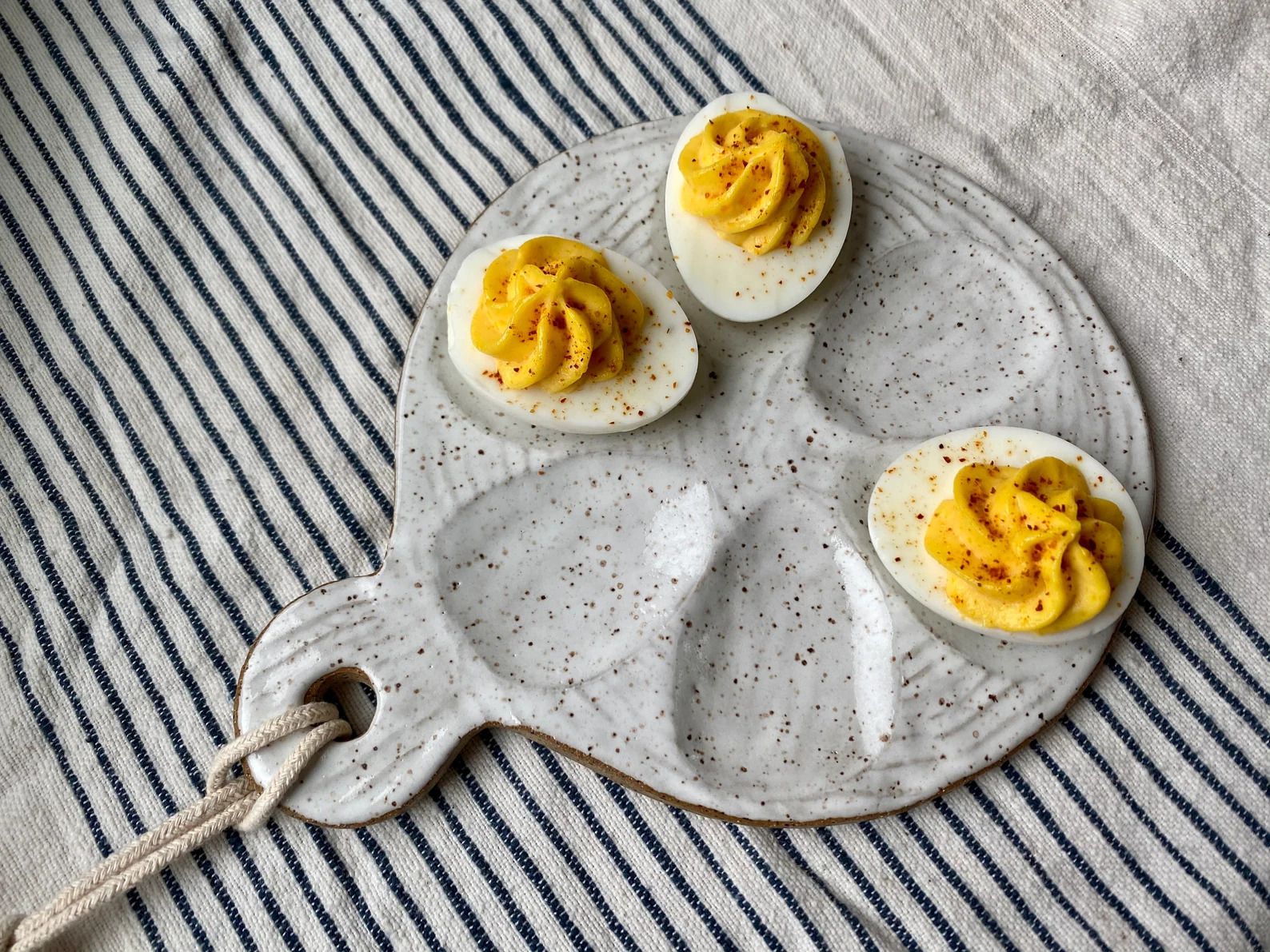 Deviled Egg Dish Handmade Pottery By persimmonstreet