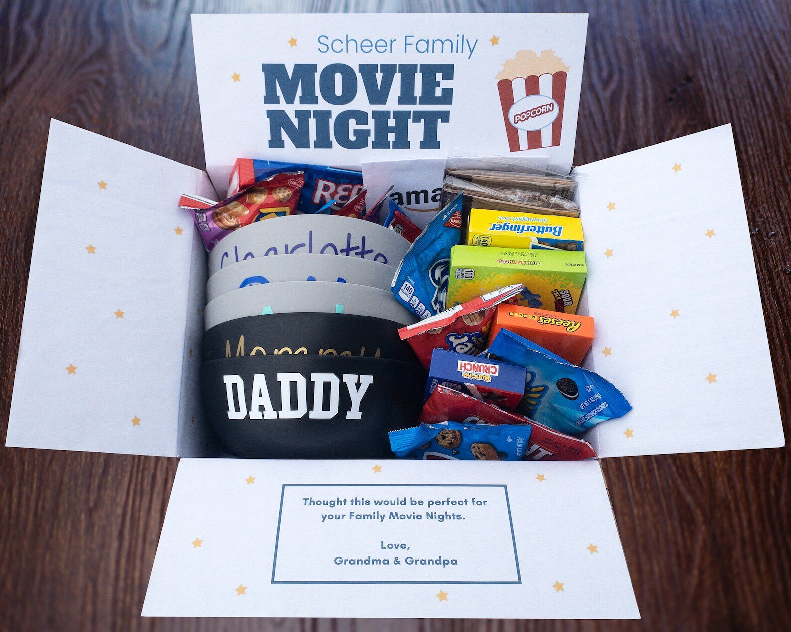 Family Movie Night Gift Box By BlueFoxGiftBox