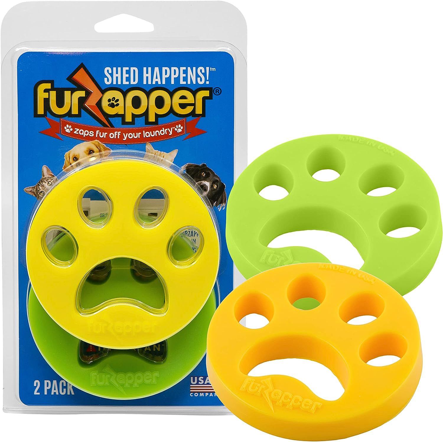 FurZapper Pet Hair Remover for Laundry, 2-Pack