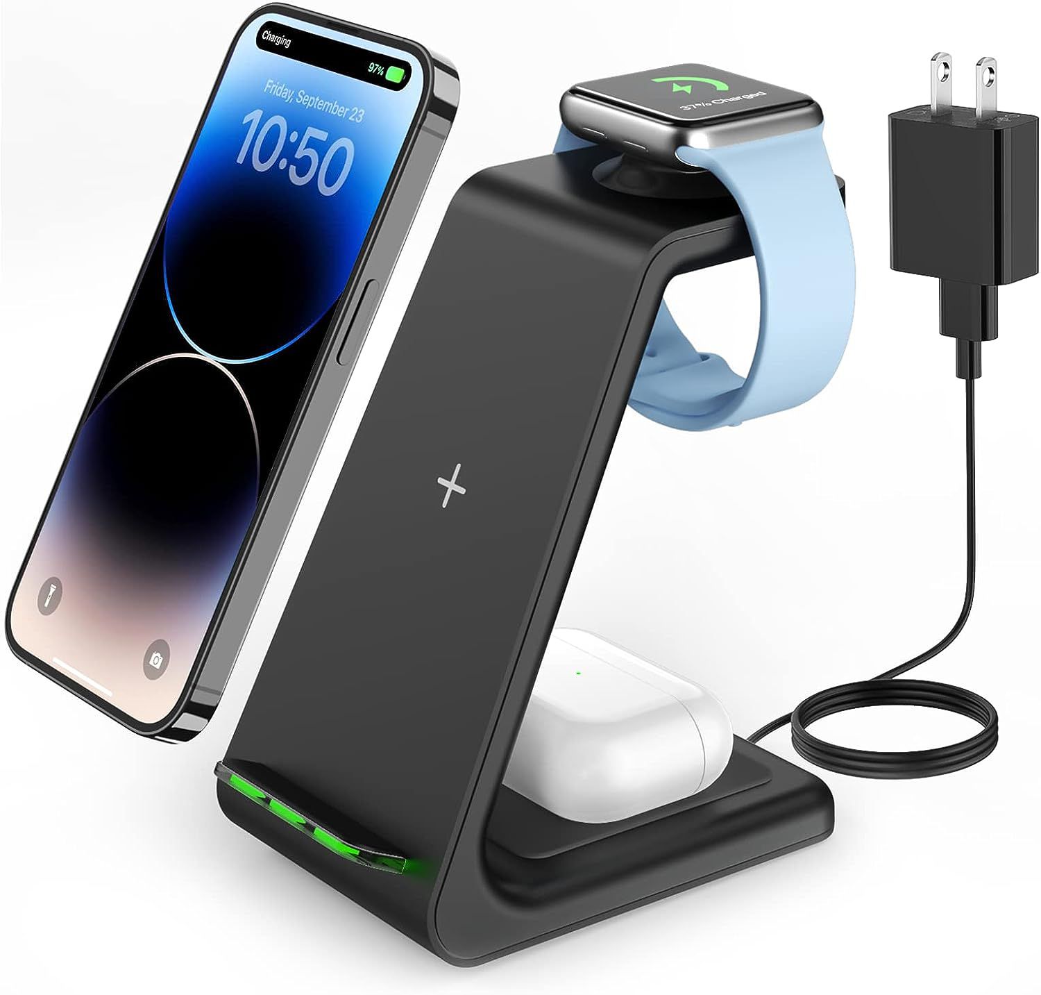GEEKERA 3-in-1 Wireless Charger Dock Station for Apple Products