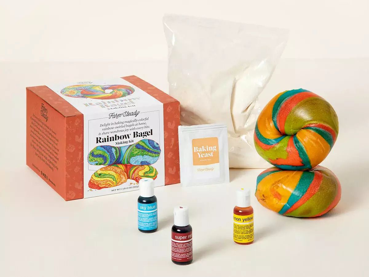 Make Your Own Rainbow Bagel Kit