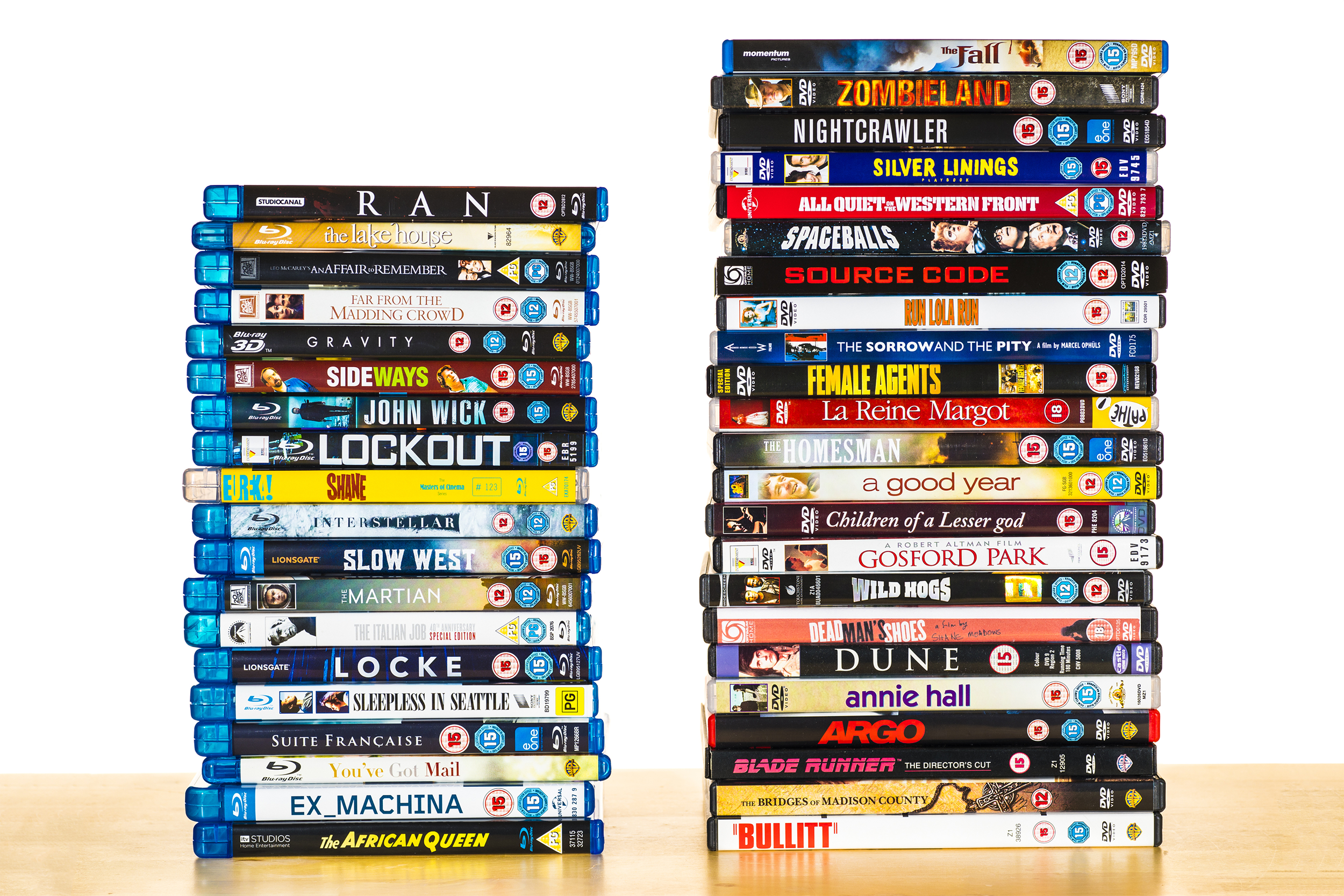 Stack of dvds