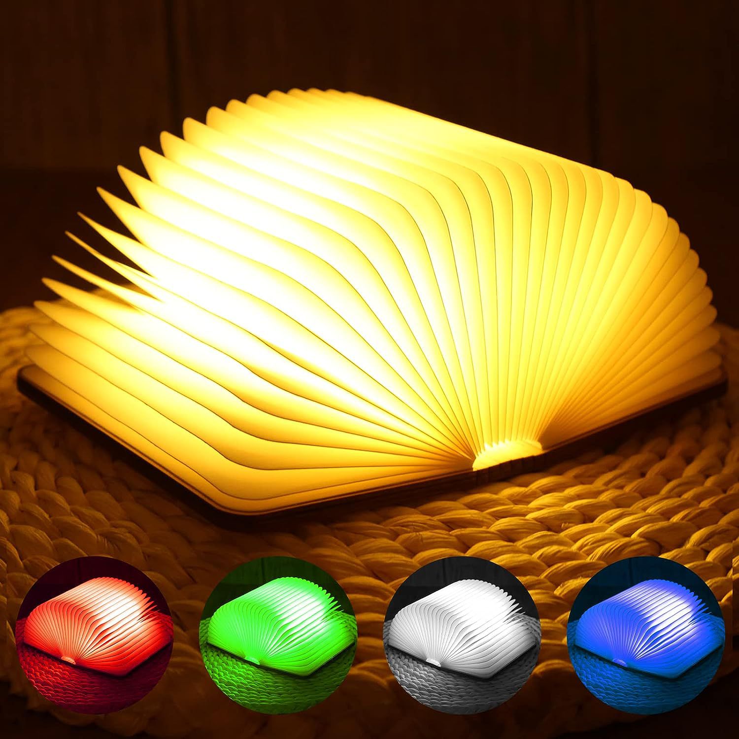 NASHARIA Wooden Book Light
