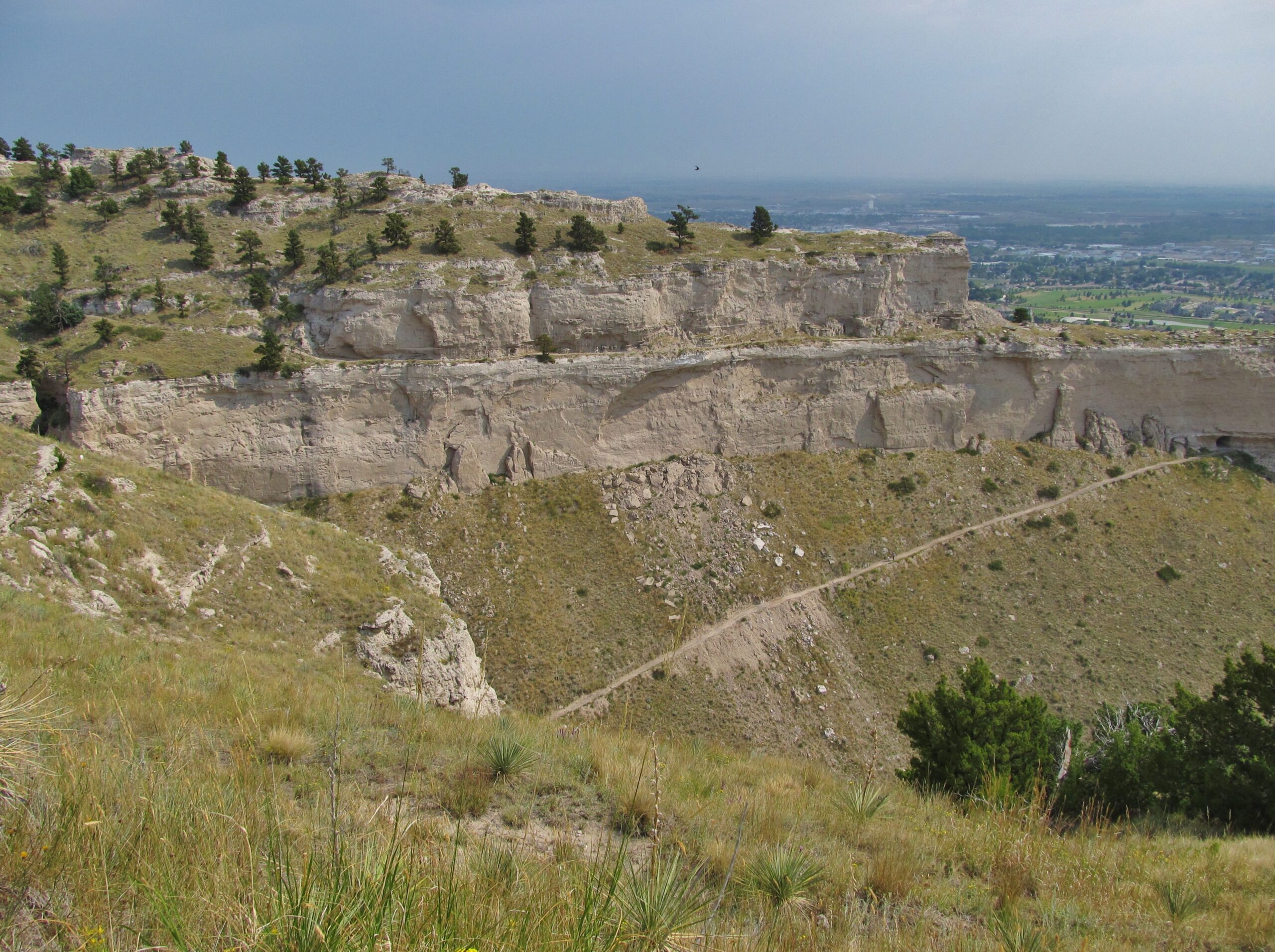 Located in western Nebraska, Scotts Bluff rises 800 feet above the Great Plains.