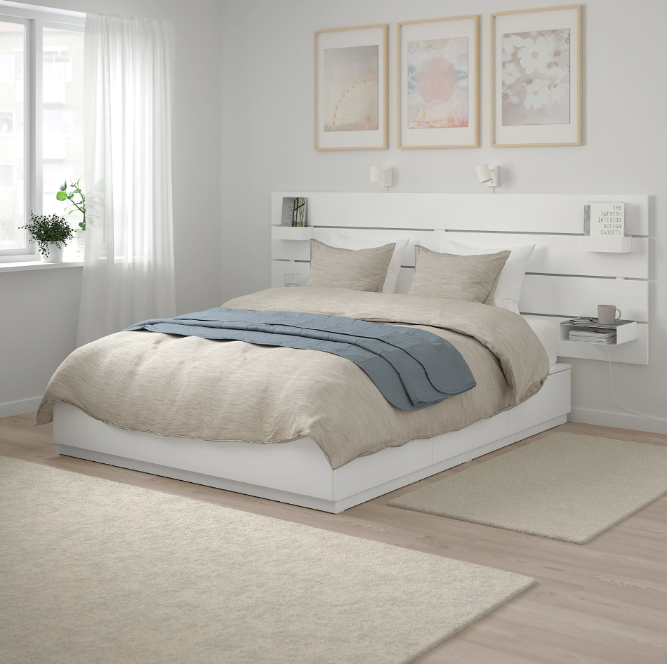 Nordli Bed With Headboard and Storage: