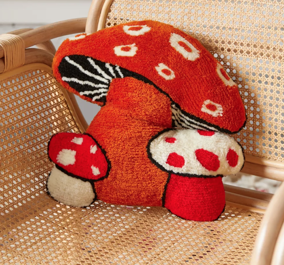 Tufted Mushroom Throw Pillow