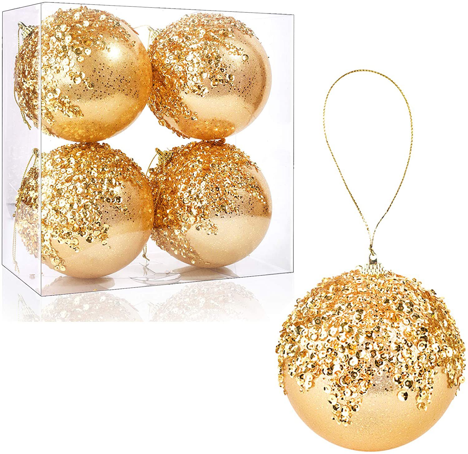 Sparkly Christmas Ball Ornaments