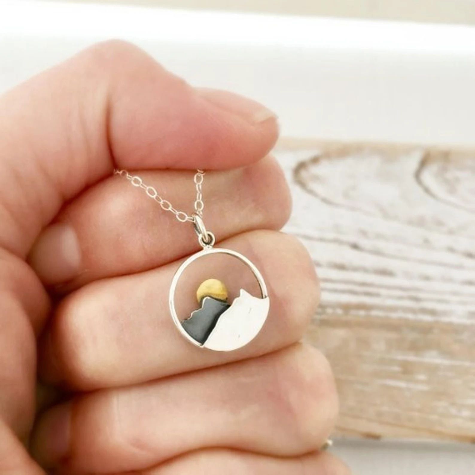 Sterling Silver Mountain Necklace By JustJaynes