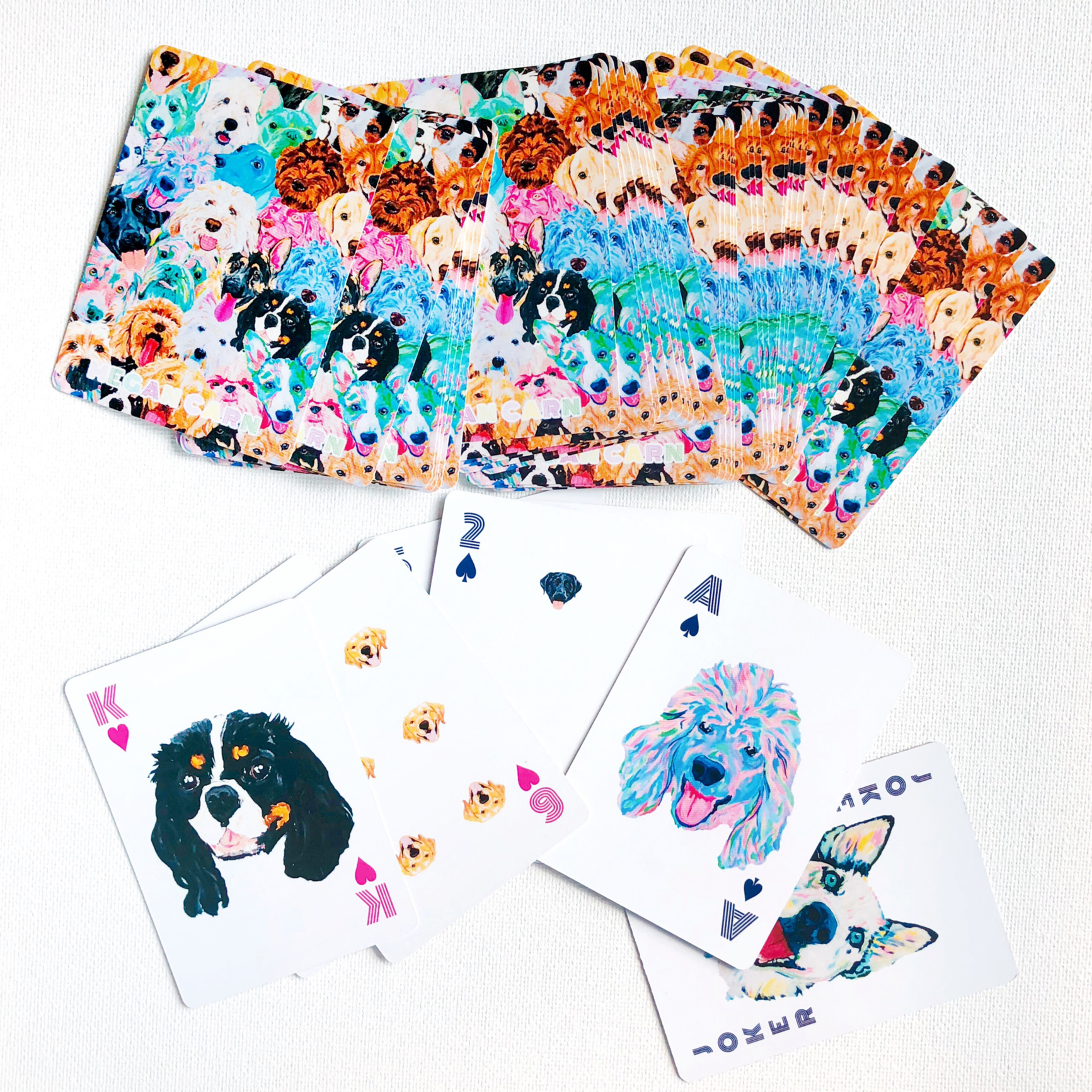 Illustrated Dog Playing Cards
