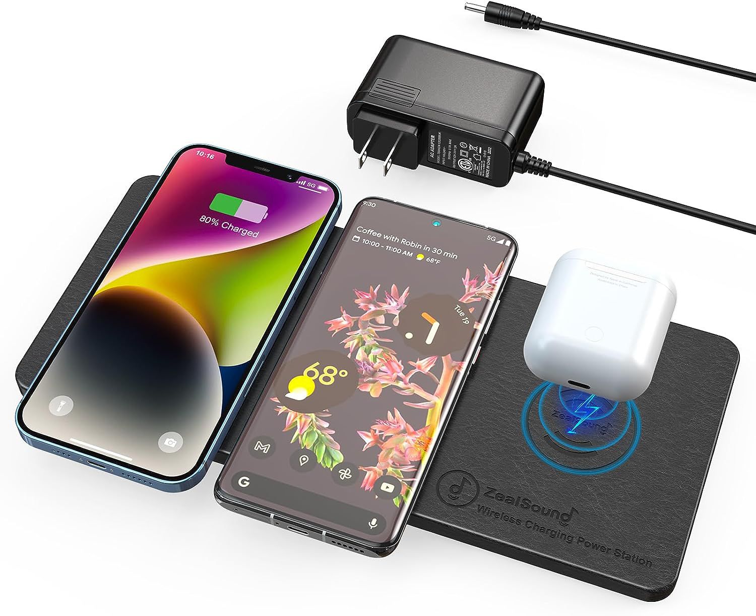 ZealSound Wireless Charging Pad, Black