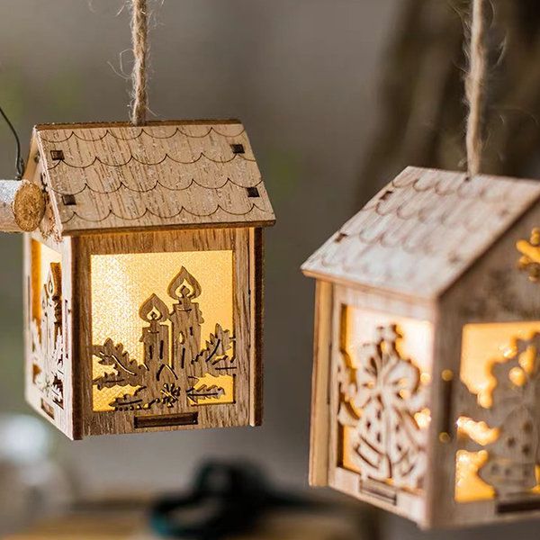 Wooden House Ornament