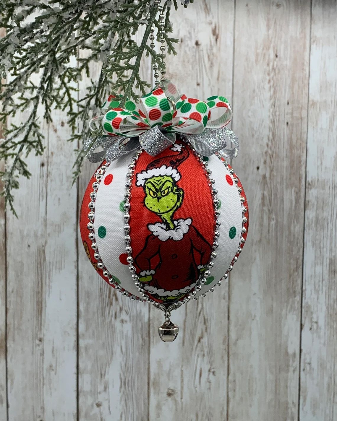 The Grinch Fabric Kimekomi Ornament