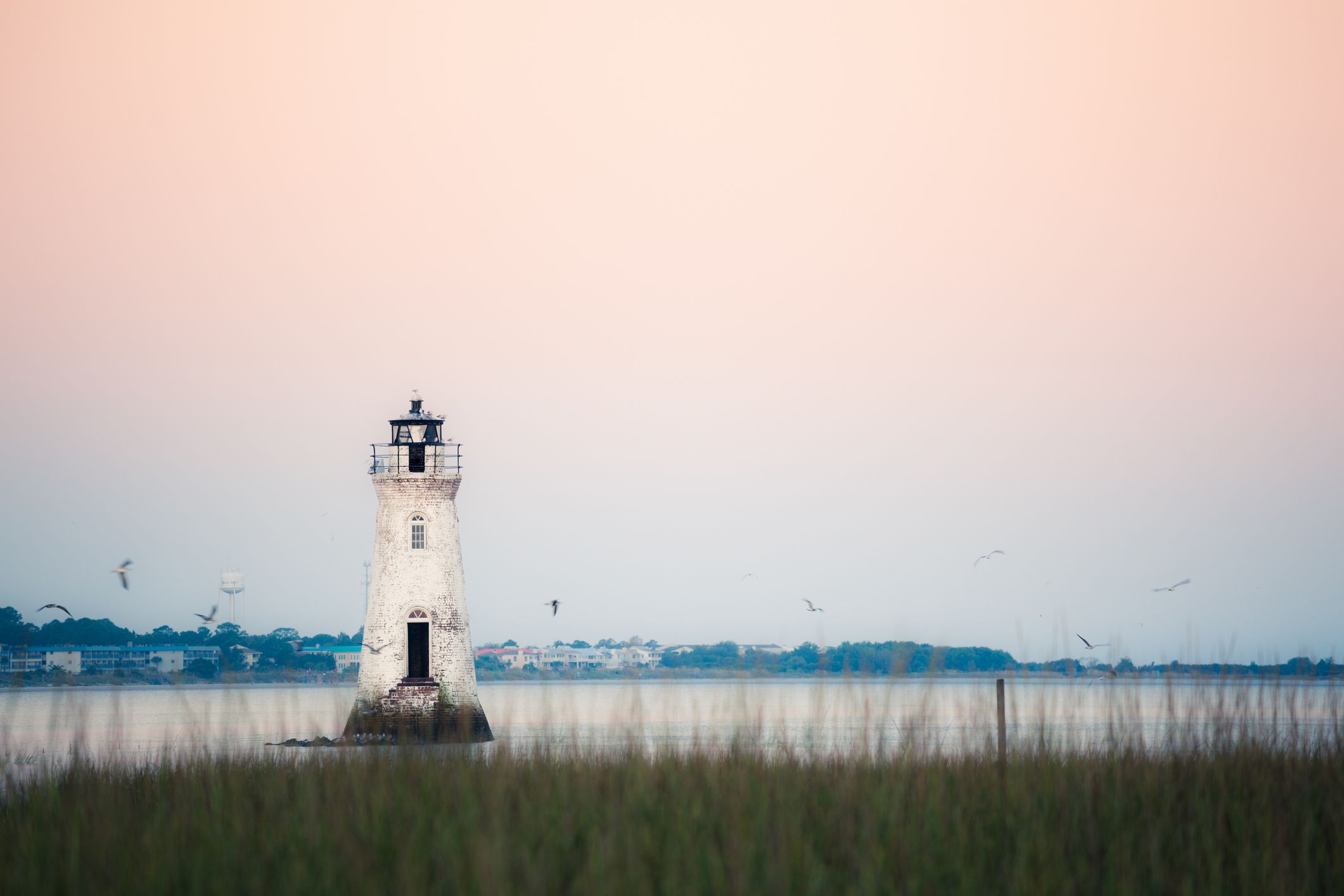 Old lighthouse at the Cockspur island, Georgia, USA
