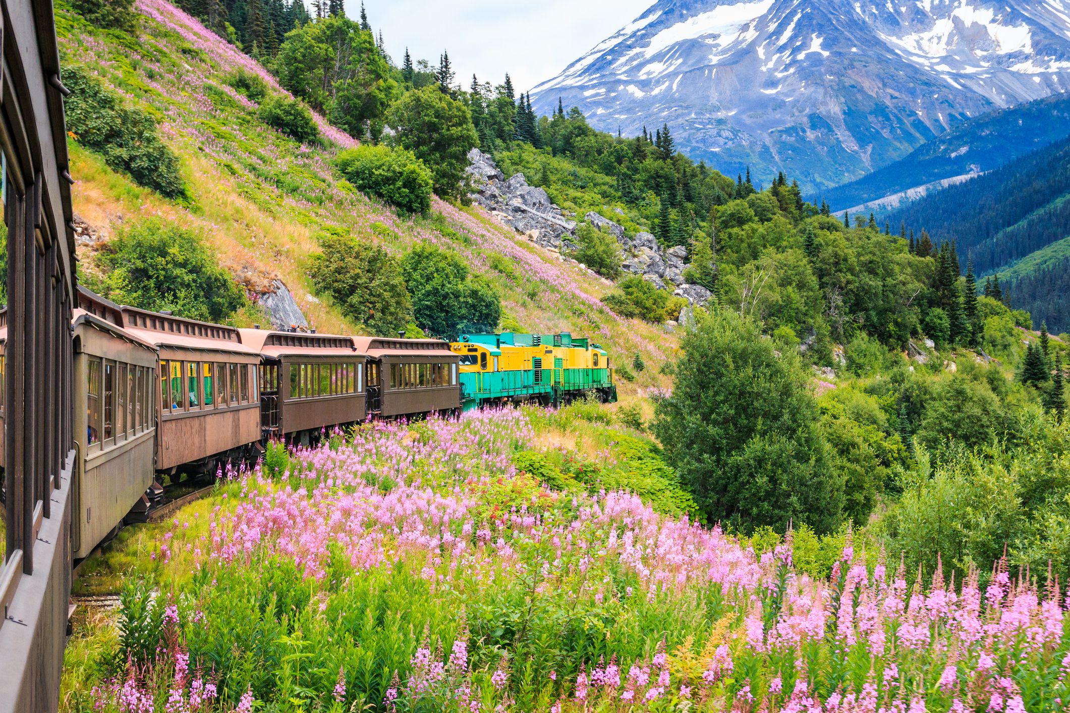 Skagway, Alaska. The scenic White Pass & Yukon Route Railroad