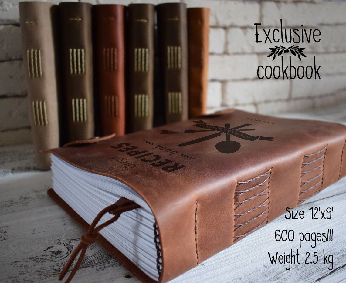 Personalized Leather Recipe Book