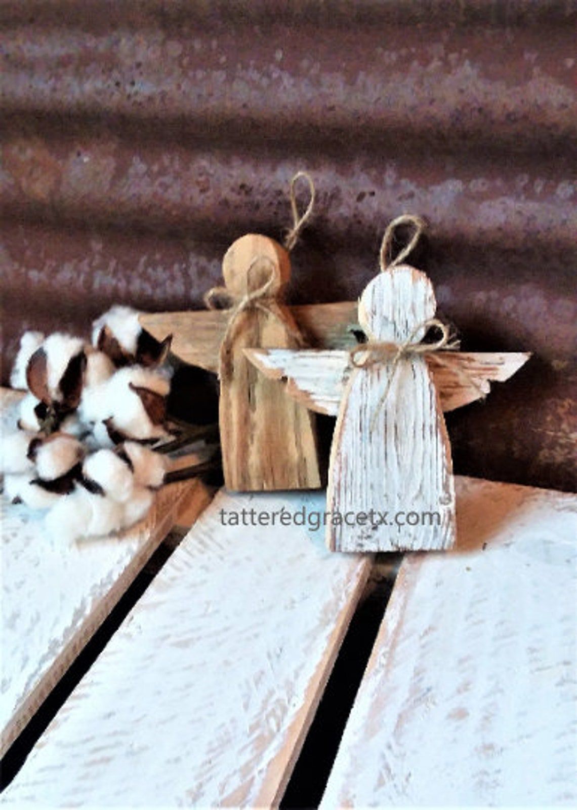 Rustic Farmhouse Angel Ornament
