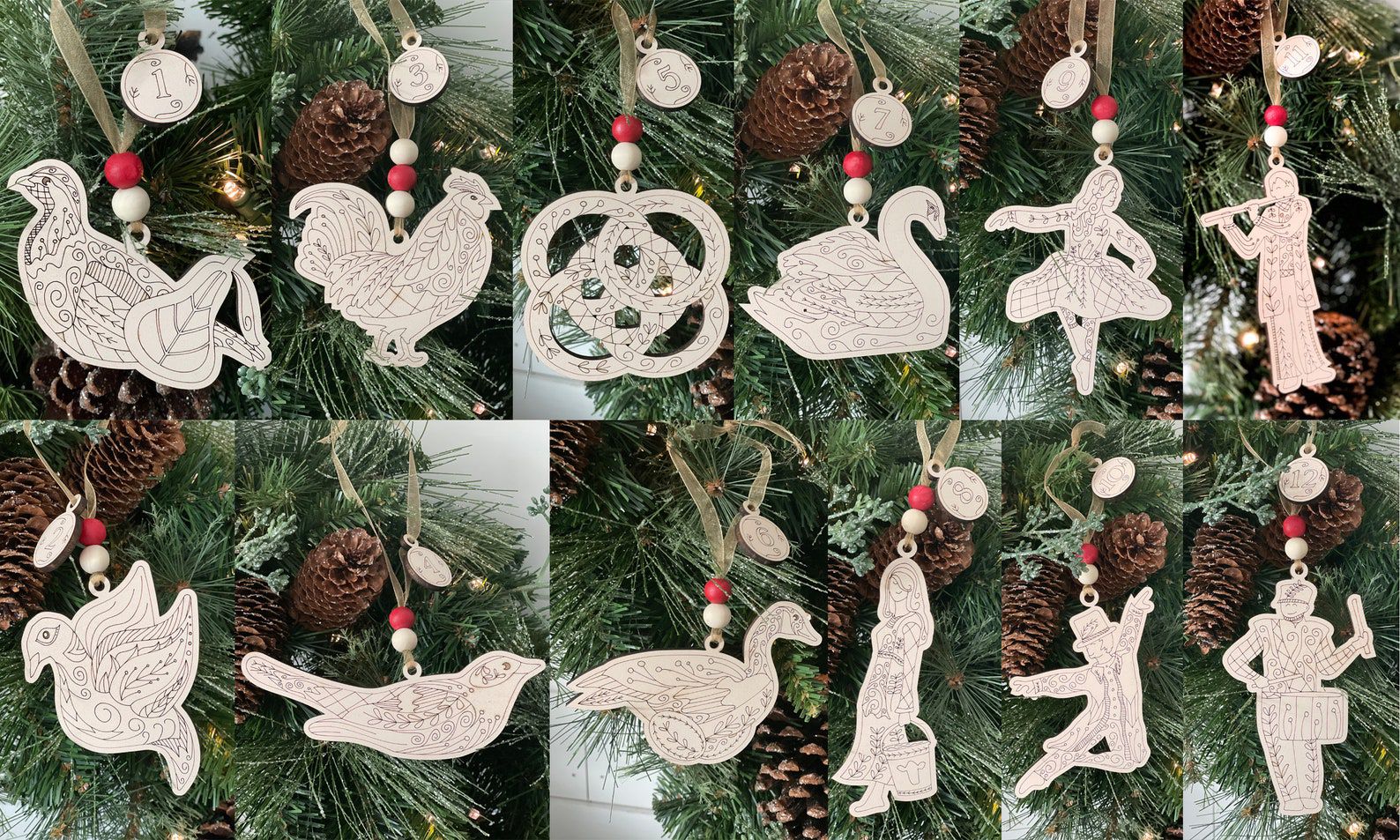 12 Days of Christmas Ornaments