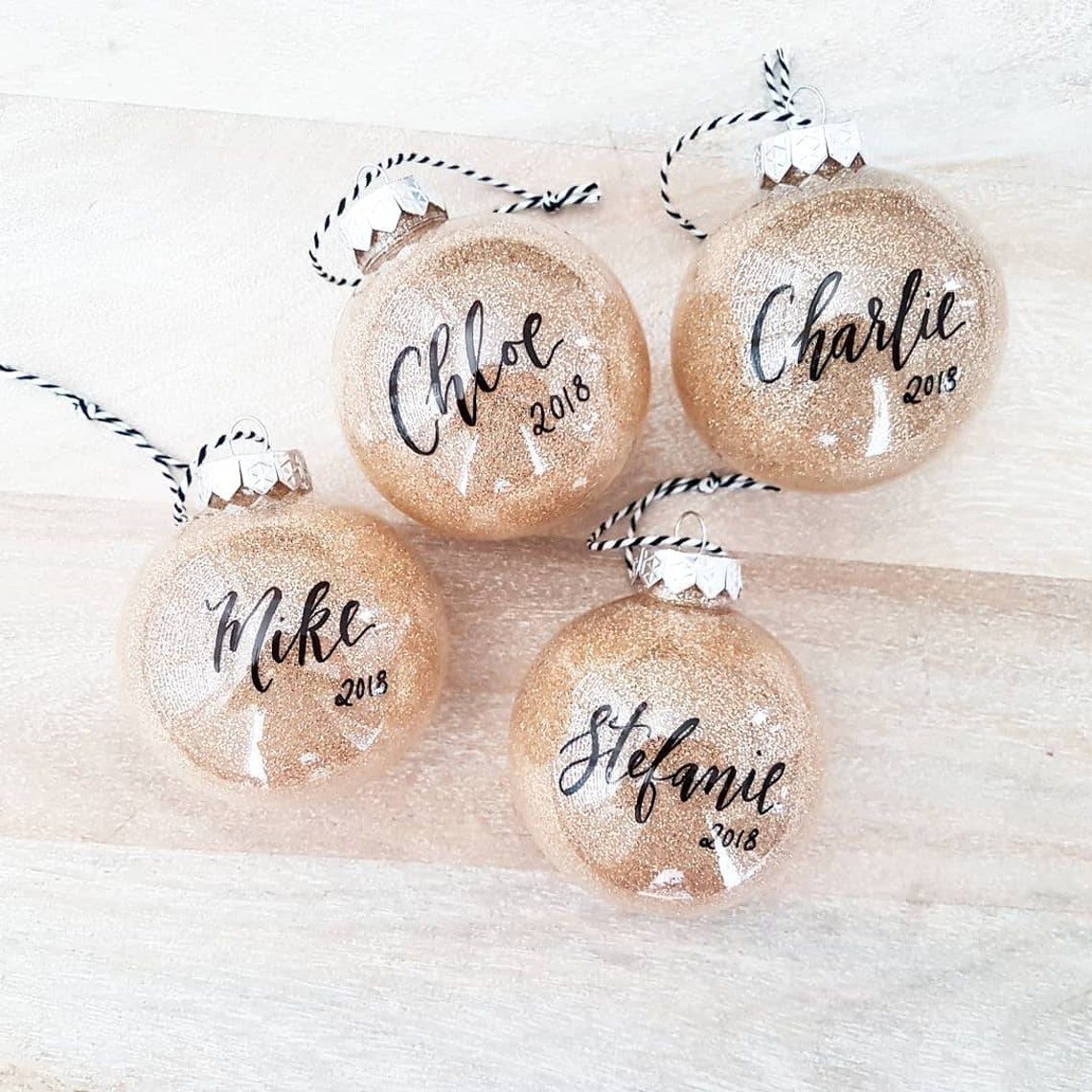 Personalized Gold Christmas Ornament