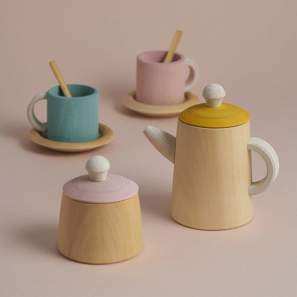 Raduga Grez Handmade Wooden Tea Set