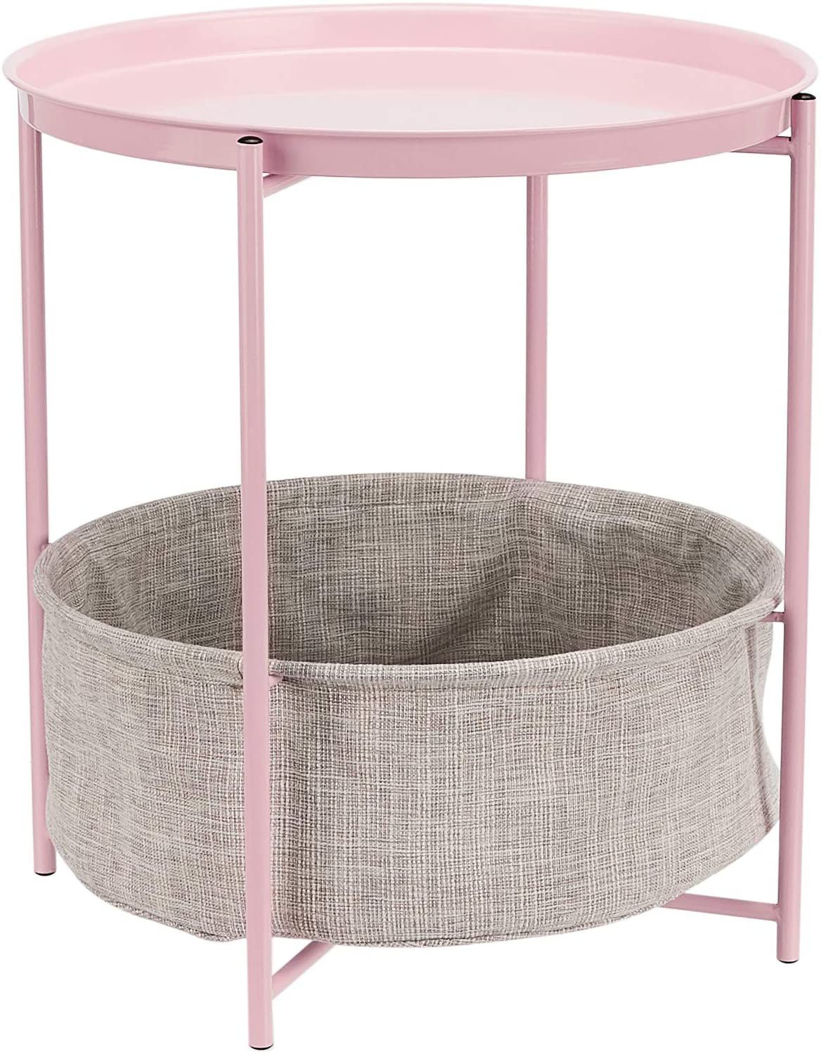 Amazon Basics Round Storage End Table