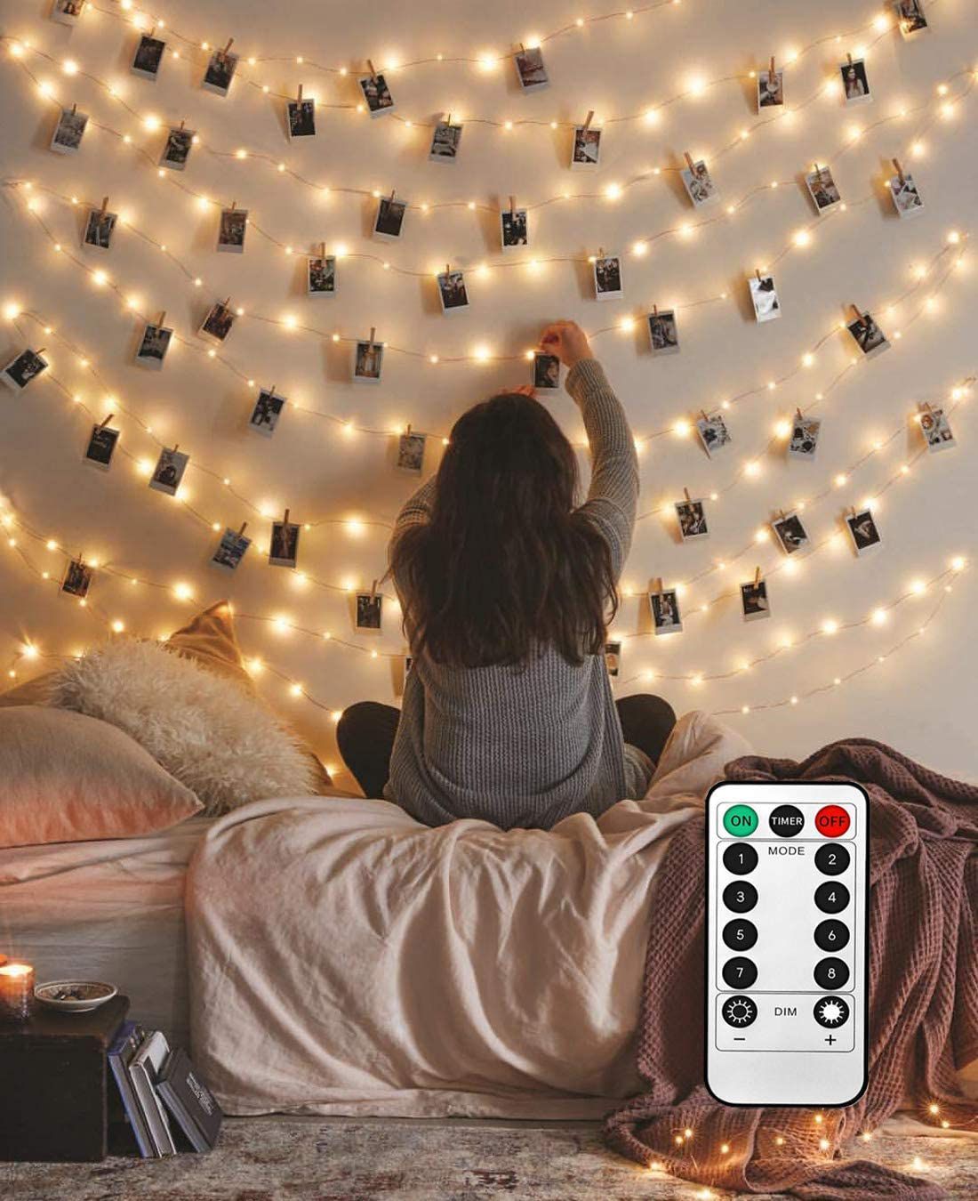 LiyuanQ 40-LED Photo Clip String Lights
