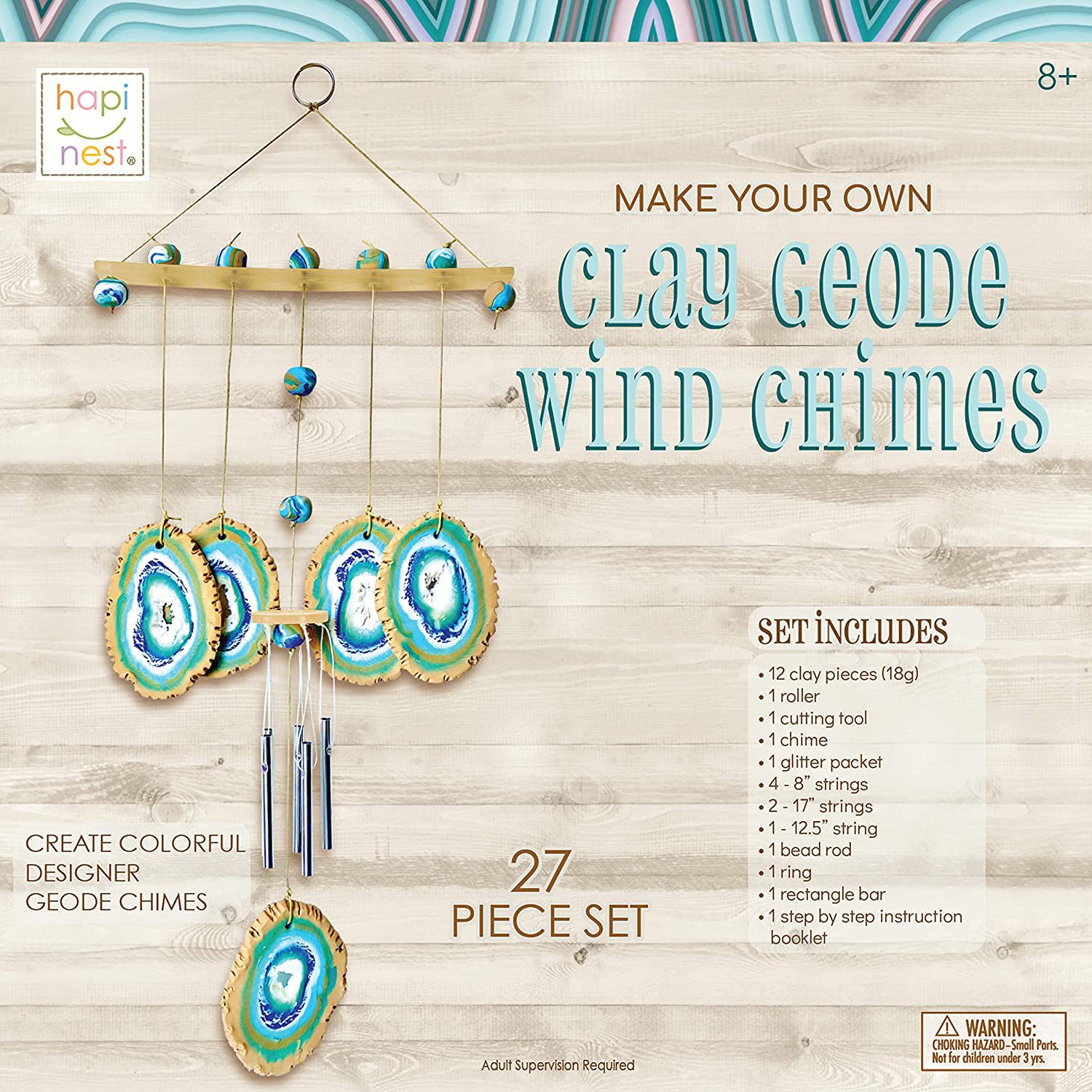 Hapinest Clay Geode Wind Chime Kit