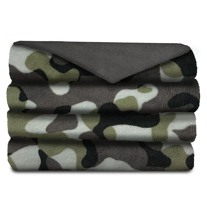 Sunbeam Heated Electric Throw Blanket, Sunbeam, Microplush, in Camouflage