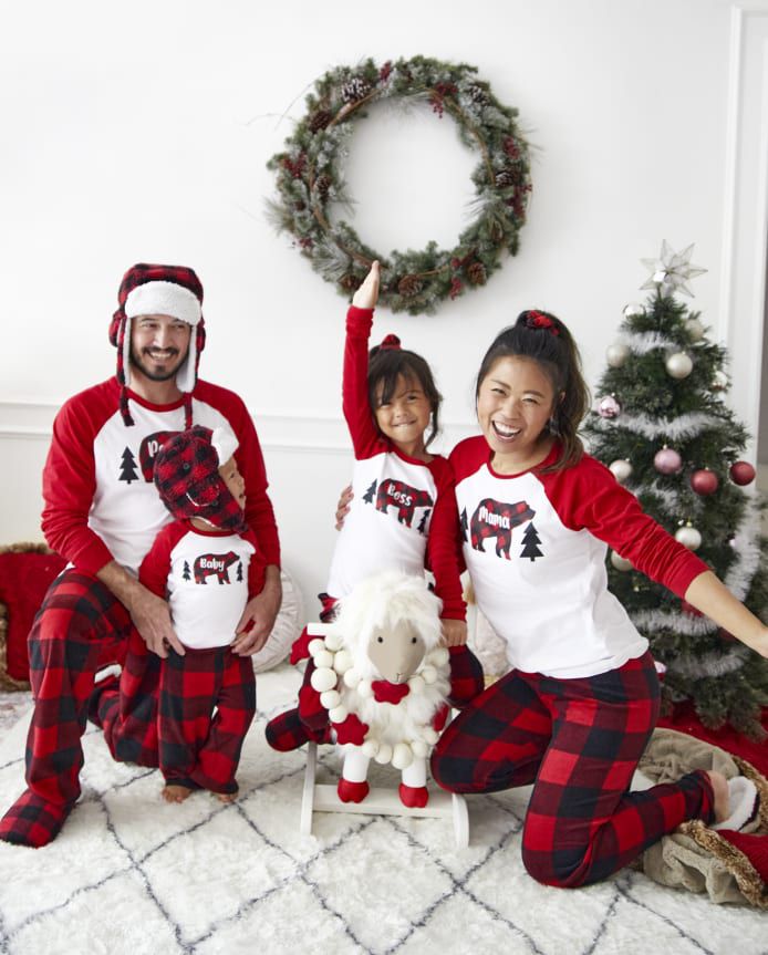 Matching Family Pajamas Bear Buffalo Collection