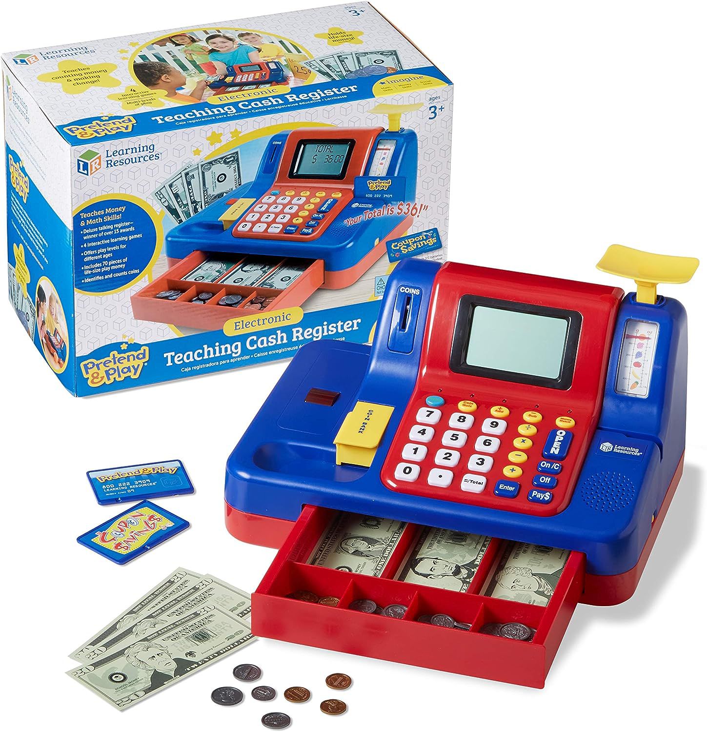 Learning Resources Pretend & Play Teaching Cash Register