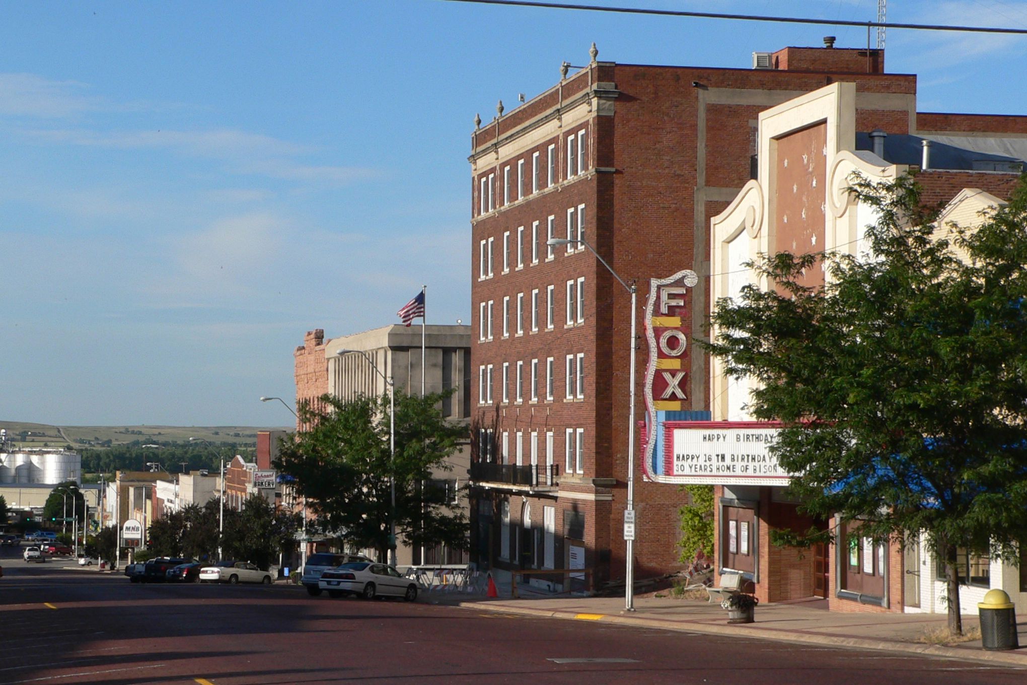 Fox cinema in McCook, NE on a clear summer day
