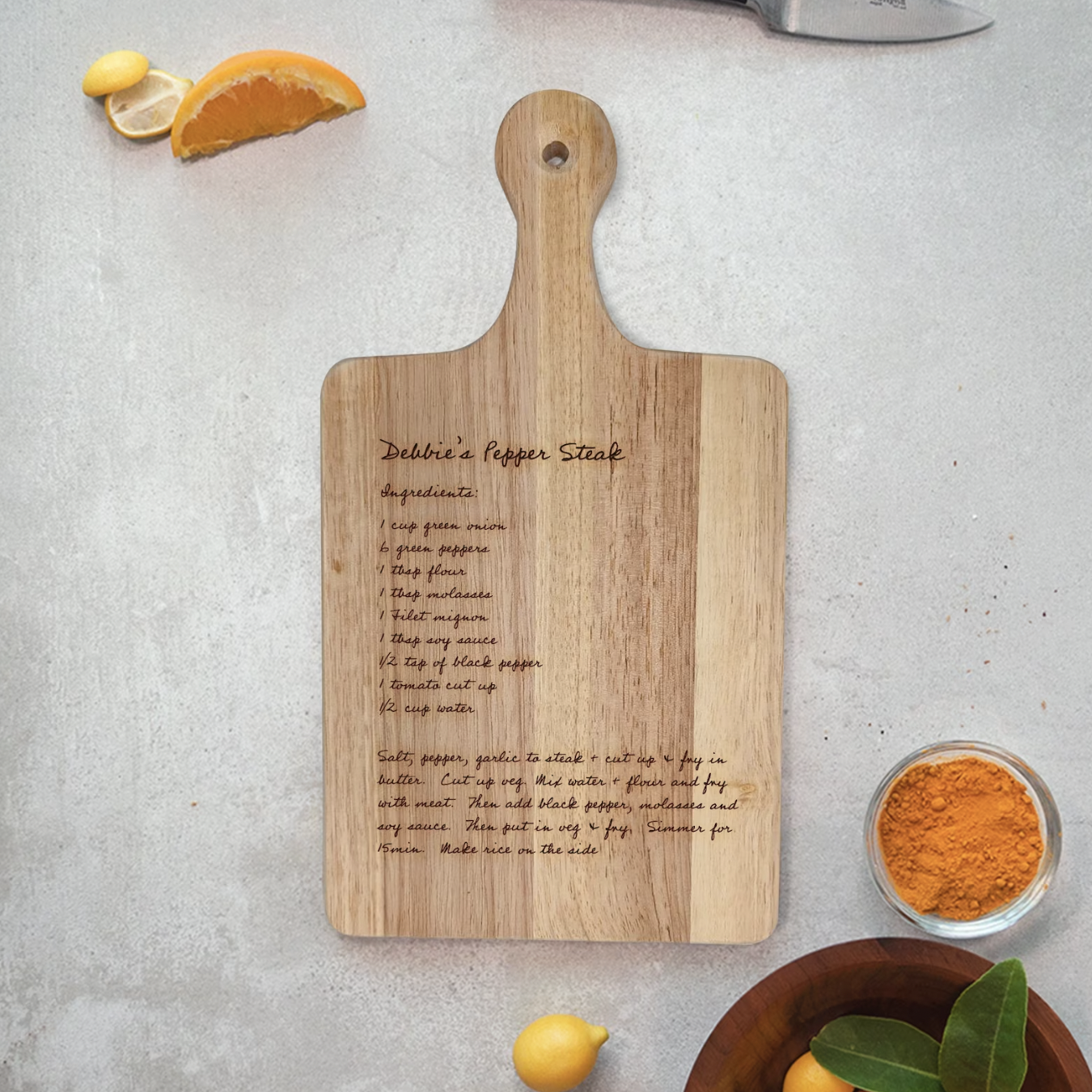 Family Recipe Cutting Board