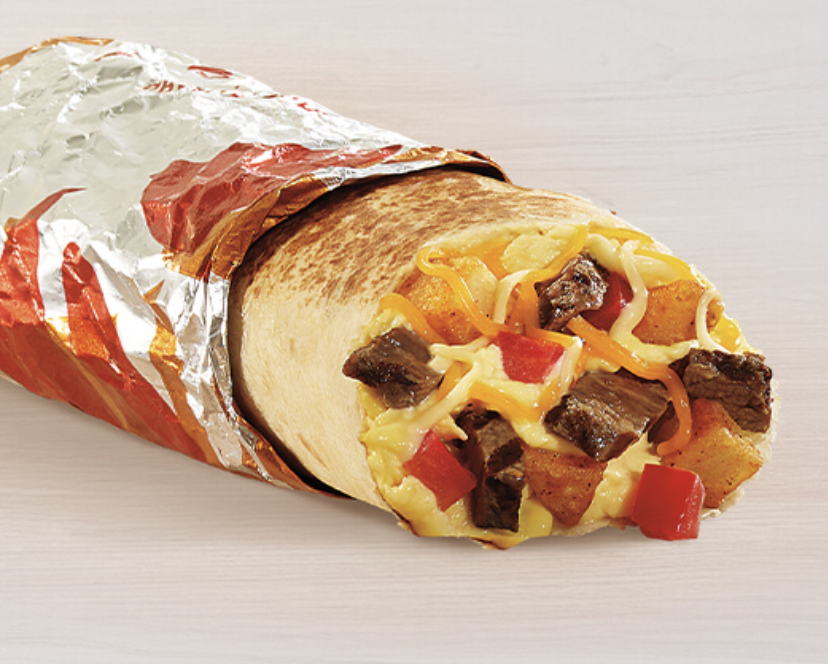 Grande Toasted Breakfast Burrito (Steak)