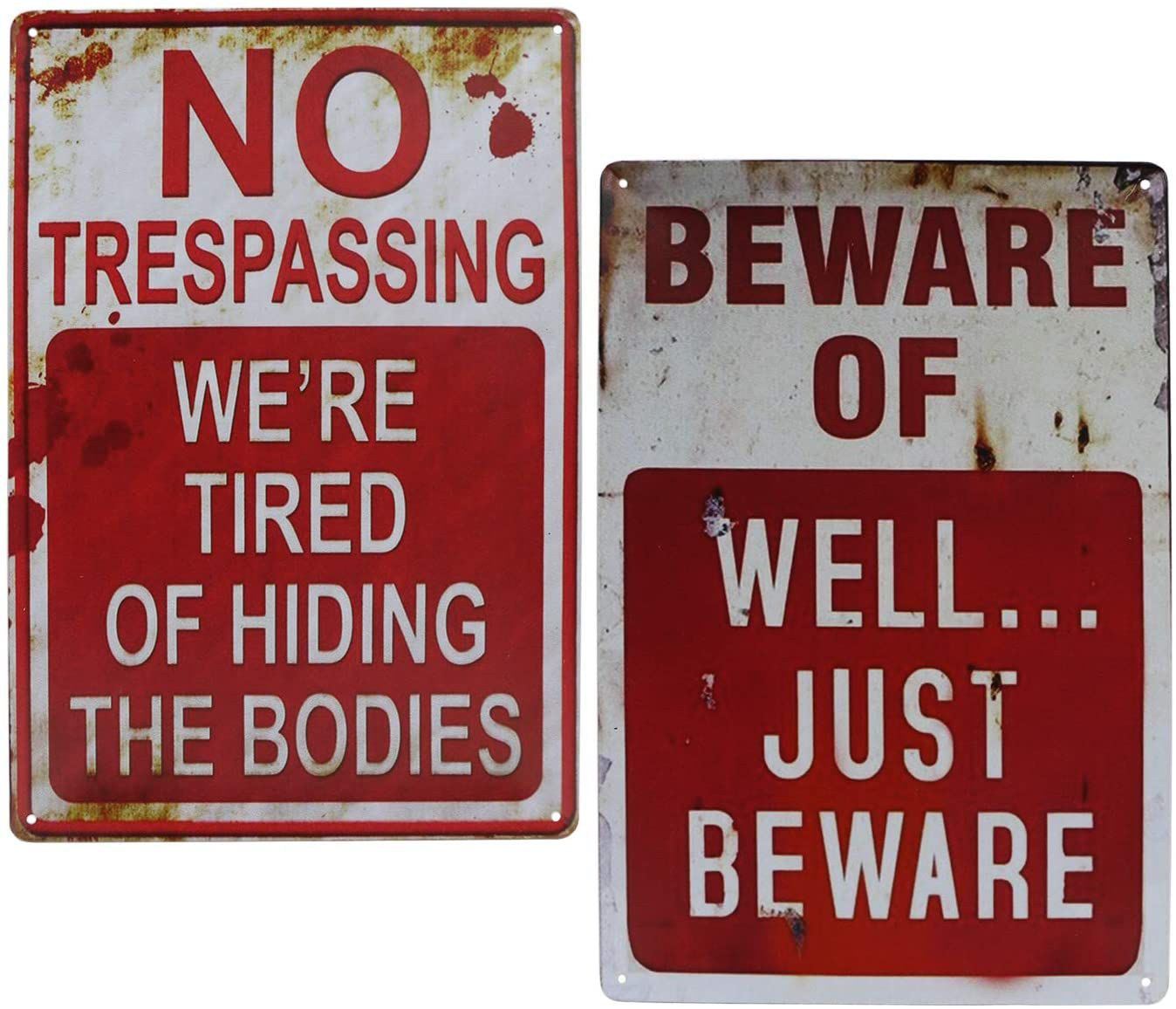 Wonderwin Vintage Metal Signs, 2 ct.