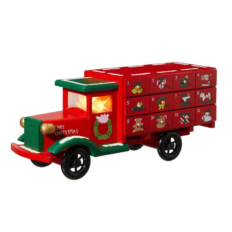 The Holiday Aisle Wooden Christmas Truck Countdown