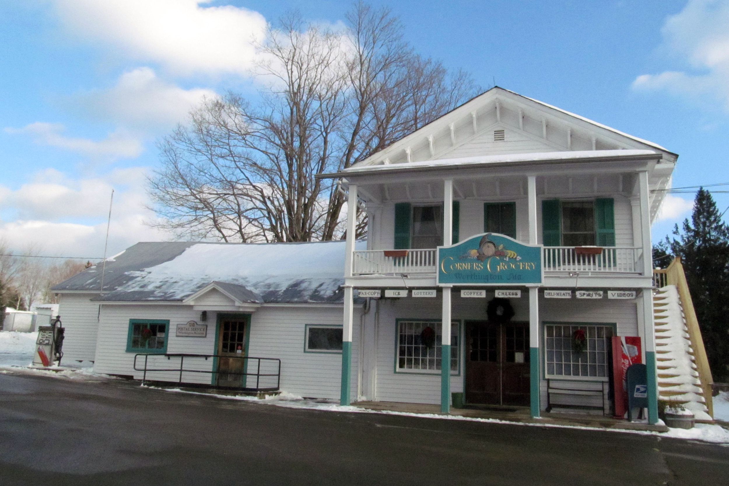 Business in winter in Worthington, MA