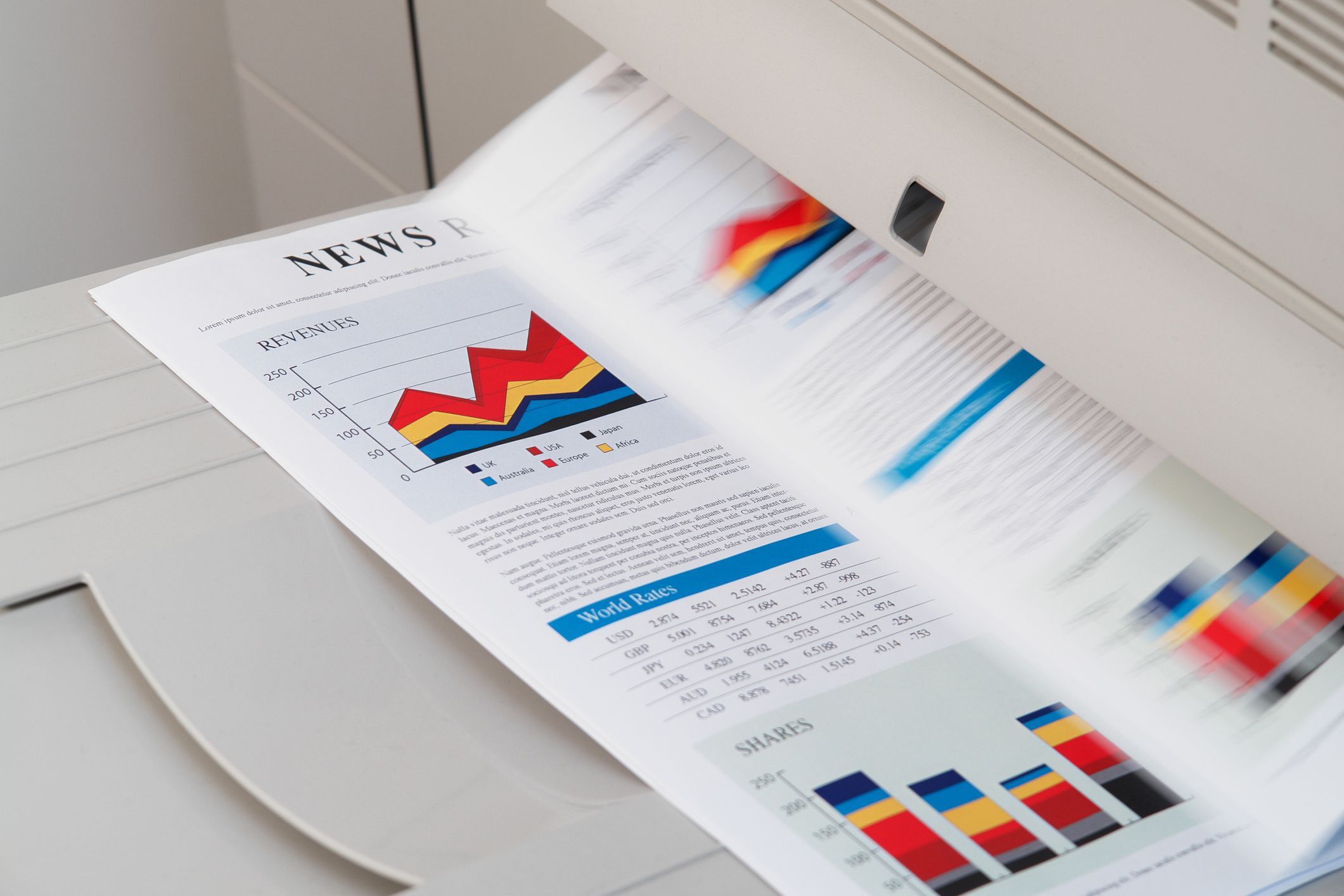 Copy Machine Printing Documents