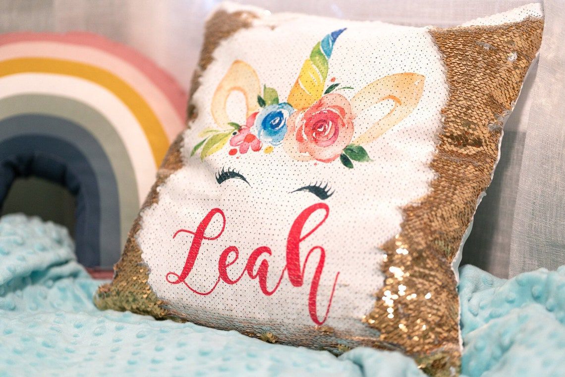 Unicorn Sequin Pillow