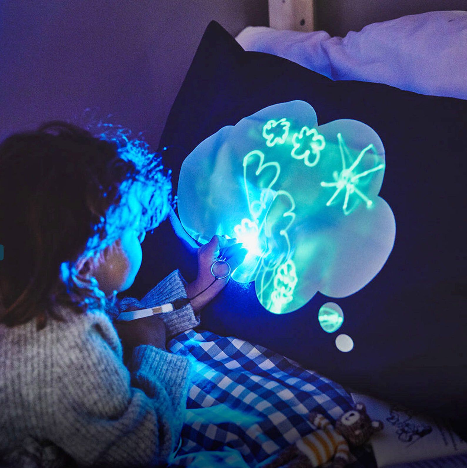 Glow In The Dark Doodle Pillowcase