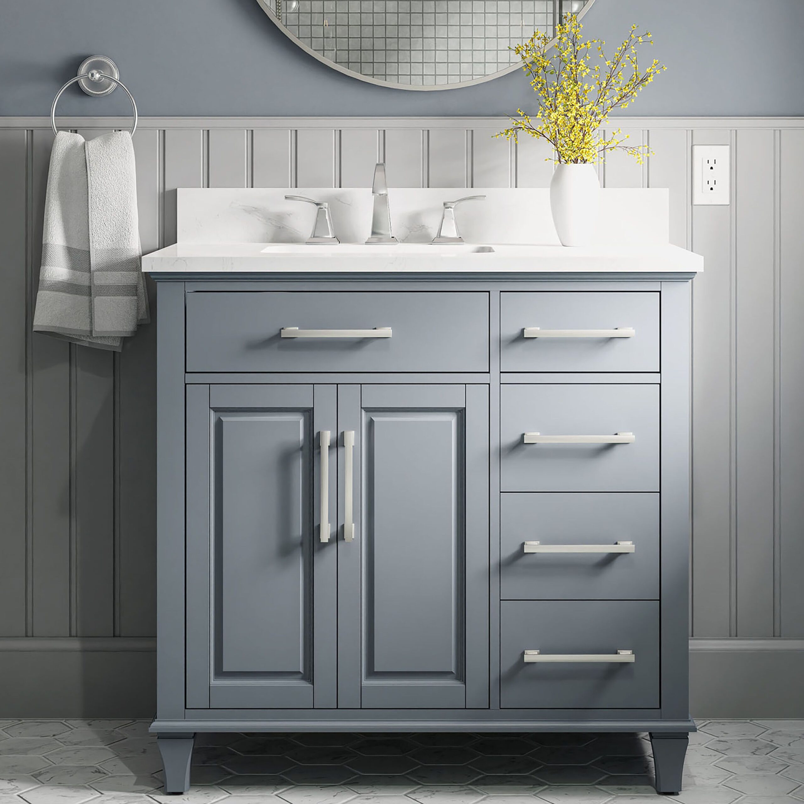 Allen + Roth Brookview Single Sink Bathroom Vanity