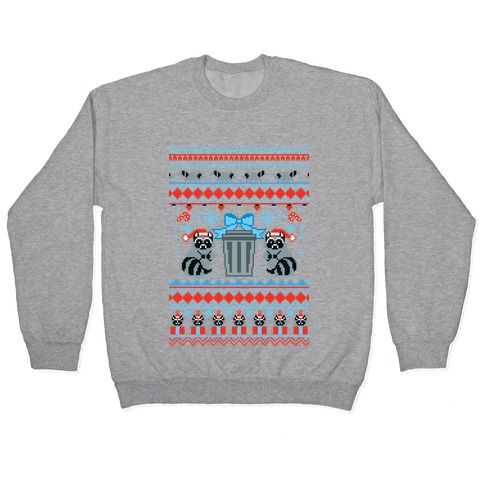 Raccoon Ugly Christmas Sweater Pullover