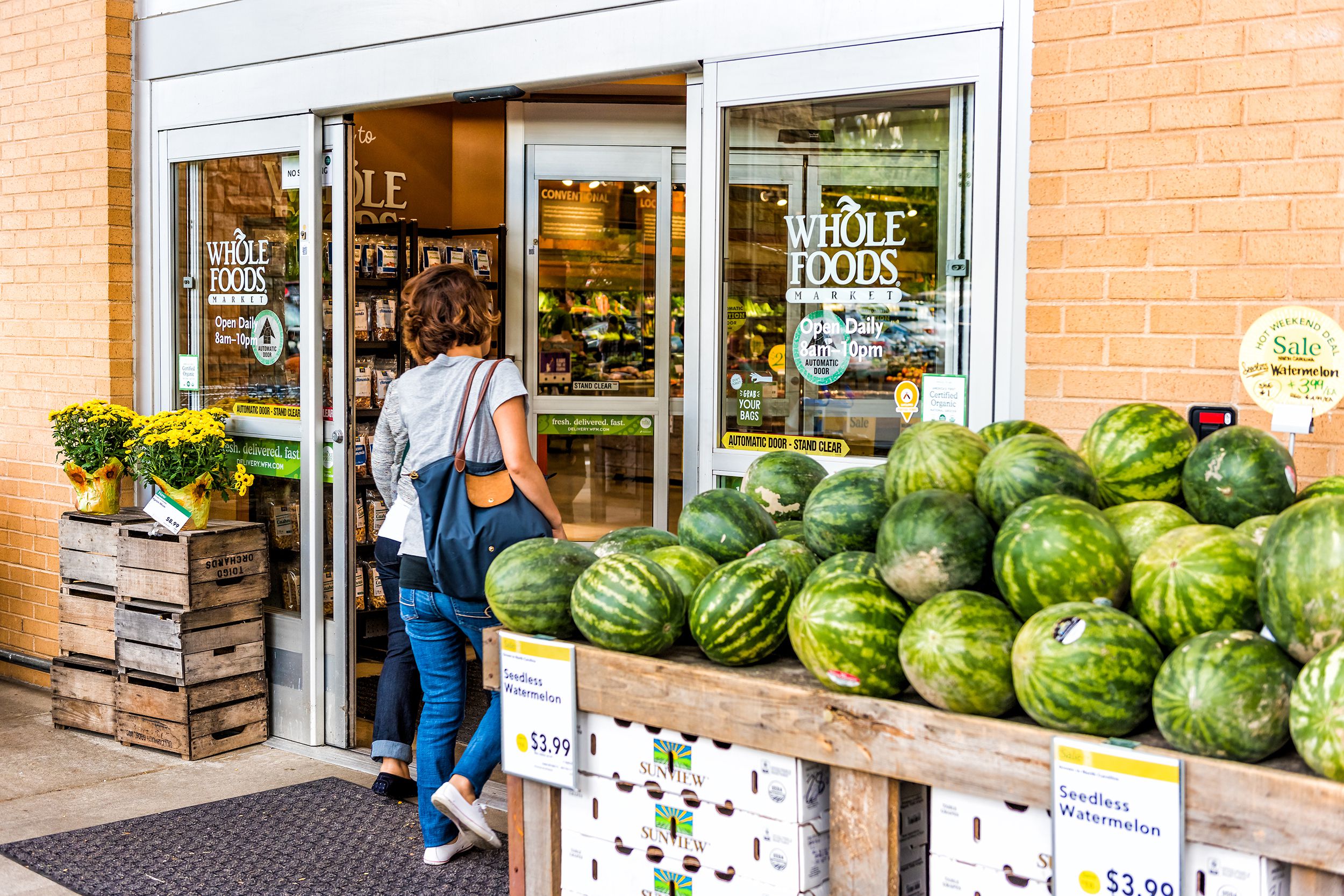 Entrance to Whole Foods store