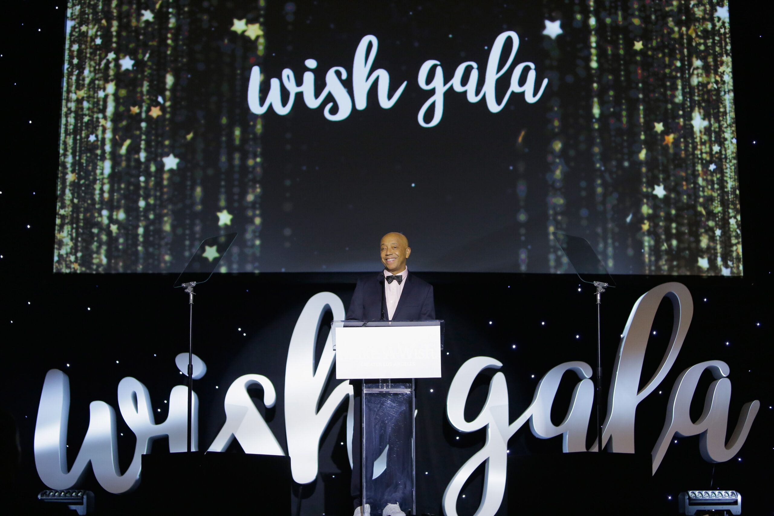 Music producer Russell Simmons speaks onstage at the 2017 Make a Wish Gala on November 9, 2017 in Los Angeles, California.