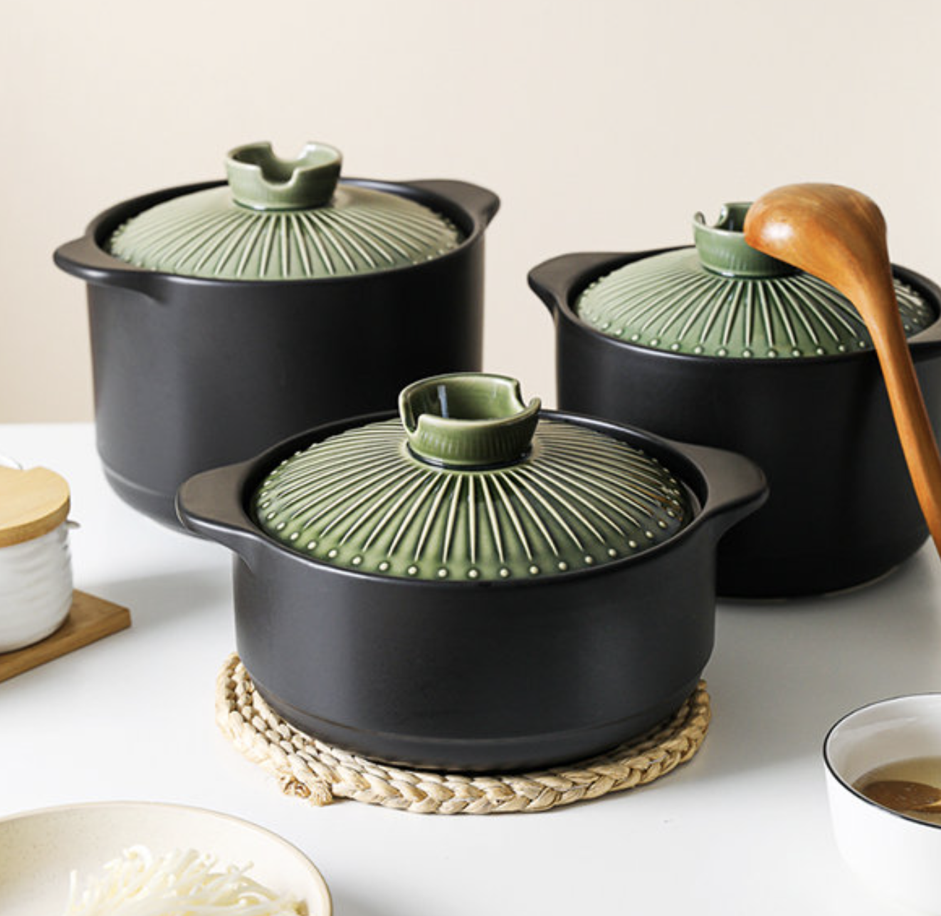 Green Ceramic Casserole Dish