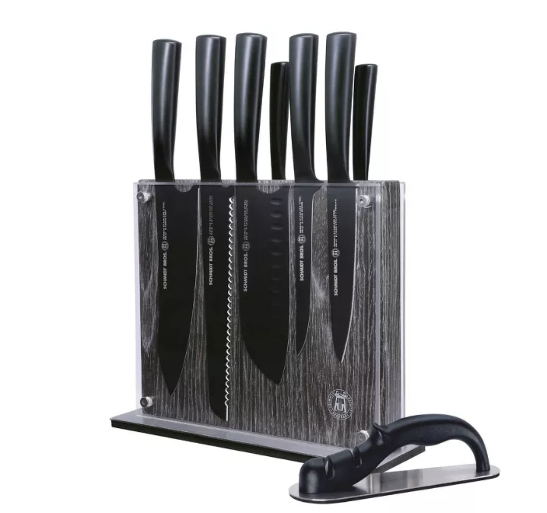 Schmidt Brothers Cutlery Jet Black Series 9-pc. Knife Block Set