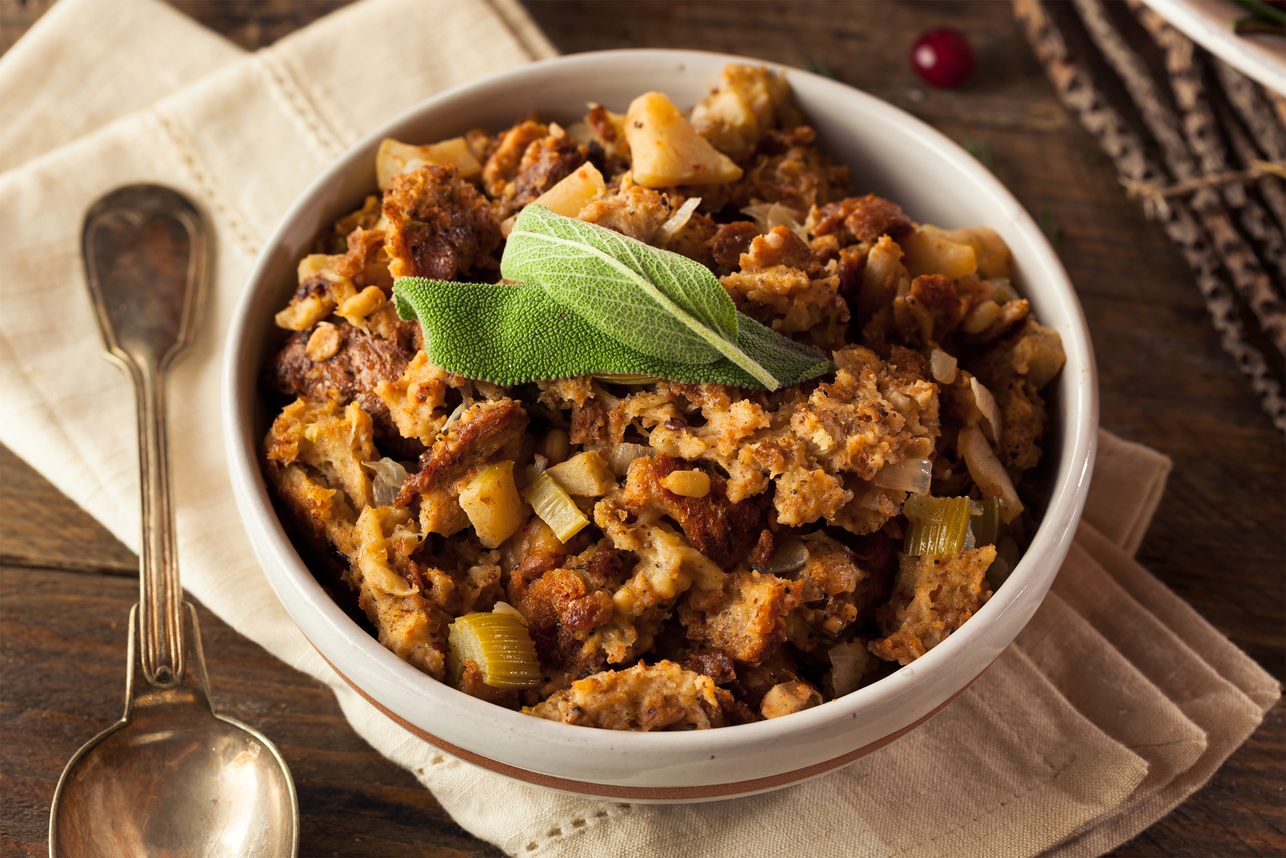 Cornbread stuffing with sage