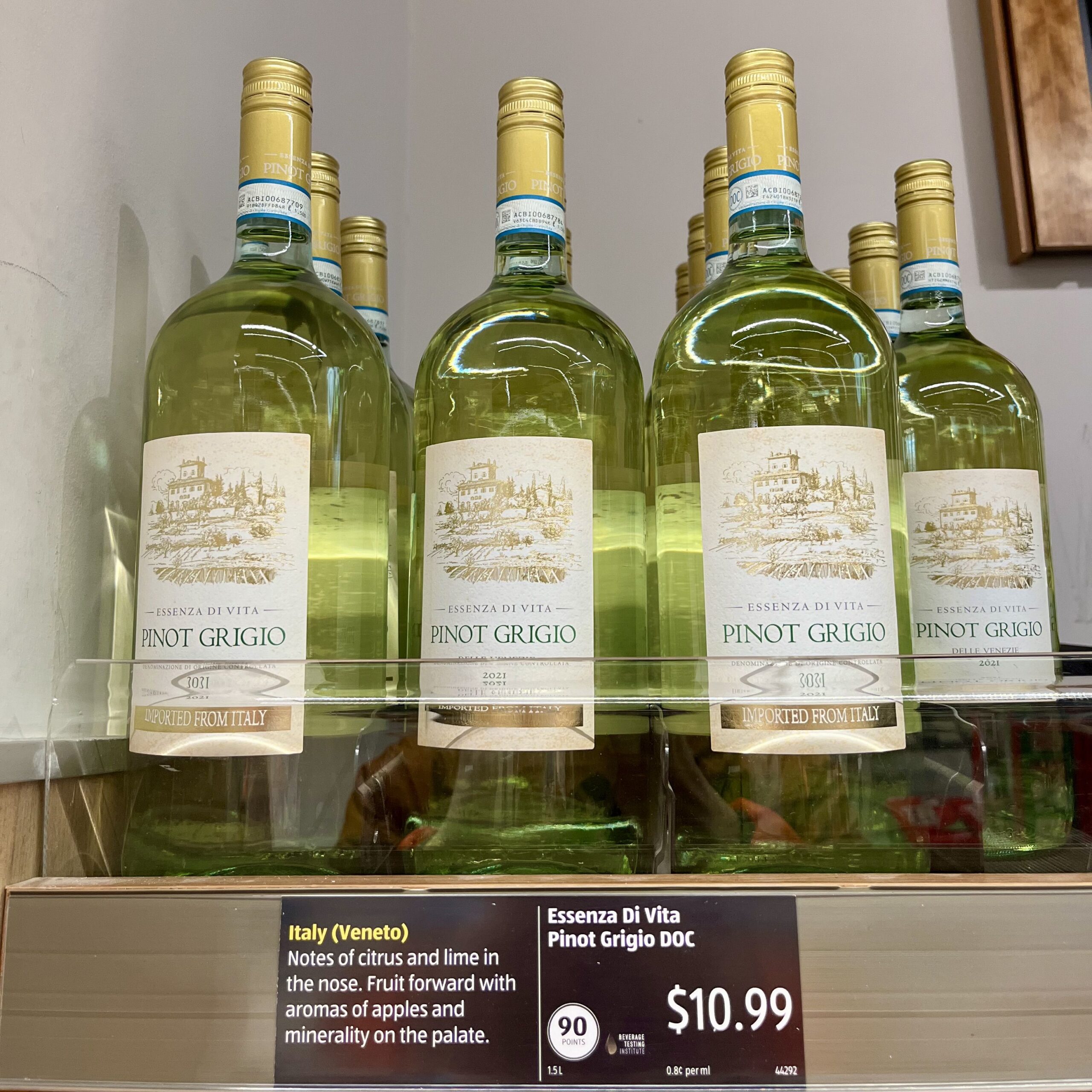Essenza di Vita Pinot Grigio at aldi