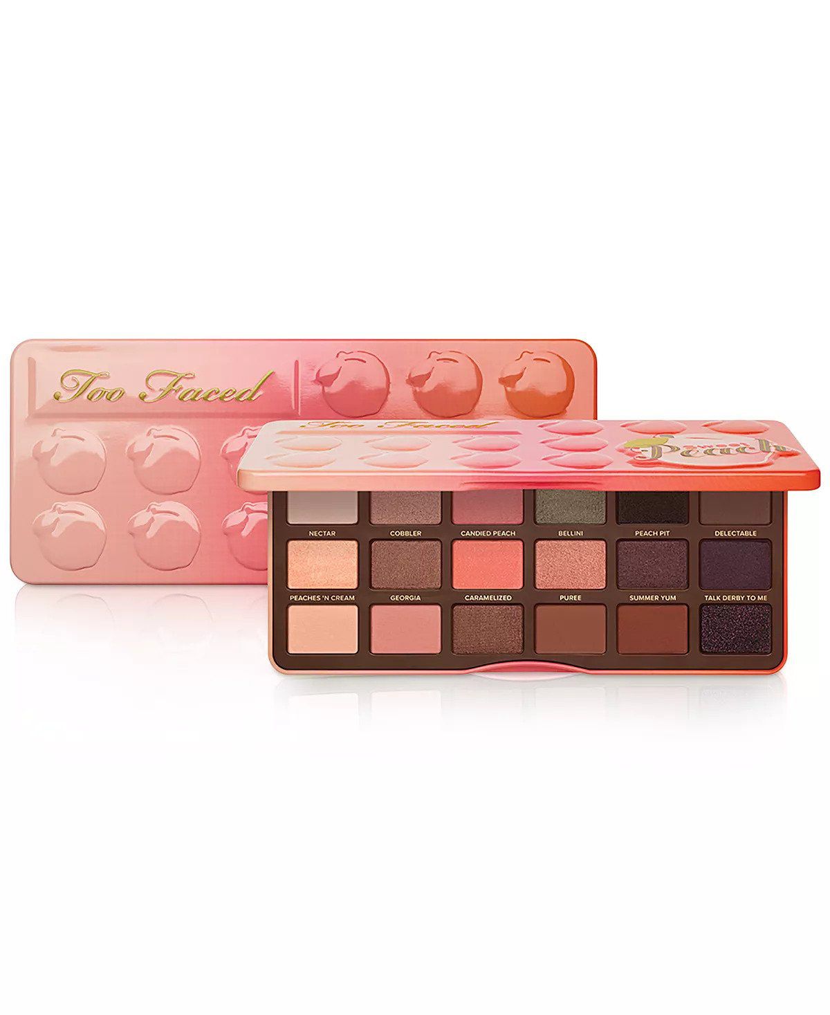 Too Faced eyeshadow palette with peach colors