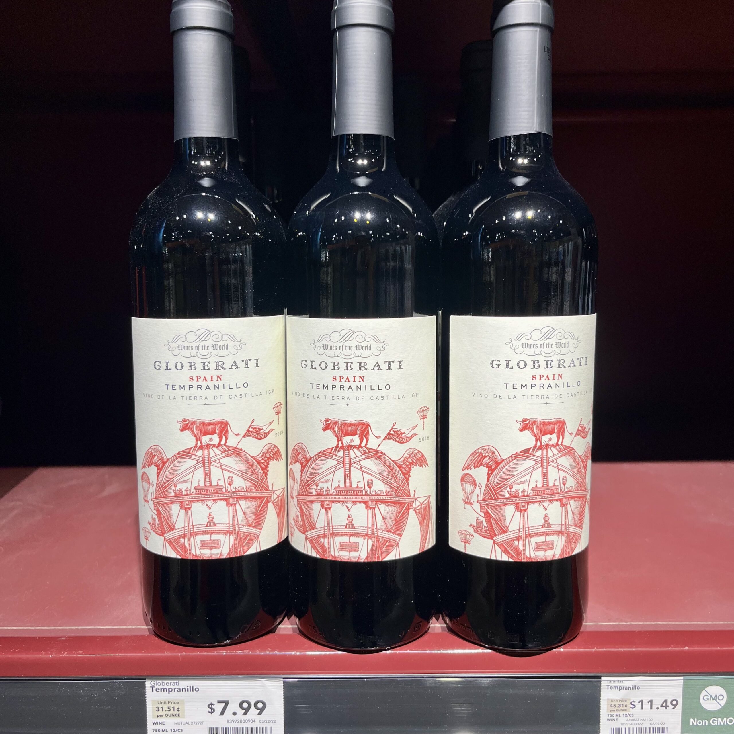 Globerati Tempranillo at whole foods